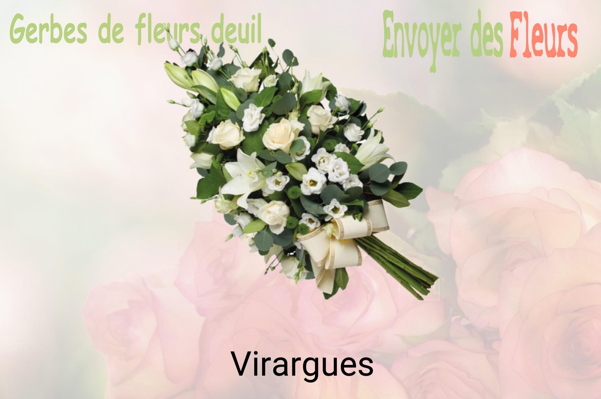 Gerbe de fleurs de deuil livrée à Virargues